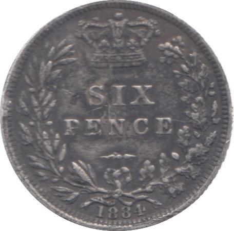 1884 SIXPENCE ( GF ) 6 - Sixpence - Cambridgeshire Coins