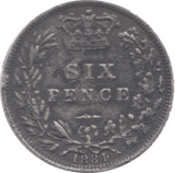 1884 SIXPENCE ( GF ) 6 - Sixpence - Cambridgeshire Coins