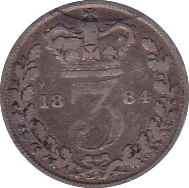 1884 THREEPENCE ( FAIR ) - Threepence - Cambridgeshire Coins