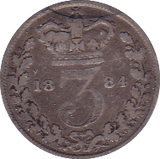 1884 THREEPENCE ( FAIR ) - Threepence - Cambridgeshire Coins