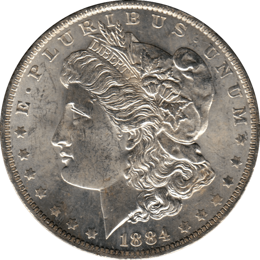 1884 USA SILVER MORGAN DOLLAR NEW ORLEANS MINT REF 2 - SILVER WORLD COINS - Cambridgeshire Coins