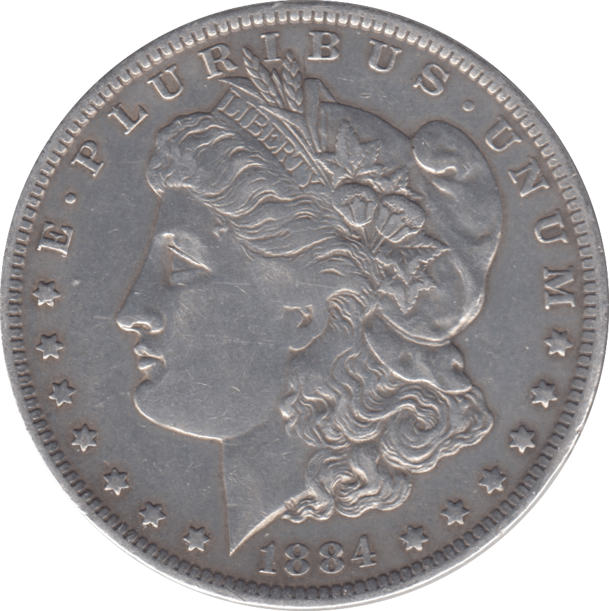 1884 USA SILVER MORGAN DOLLAR NEW ORLEANS MINT - WORLD COINS - Cambridgeshire Coins