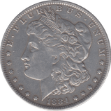 1884 USA SILVER MORGAN DOLLAR NEW ORLEANS MINT - WORLD COINS - Cambridgeshire Coins