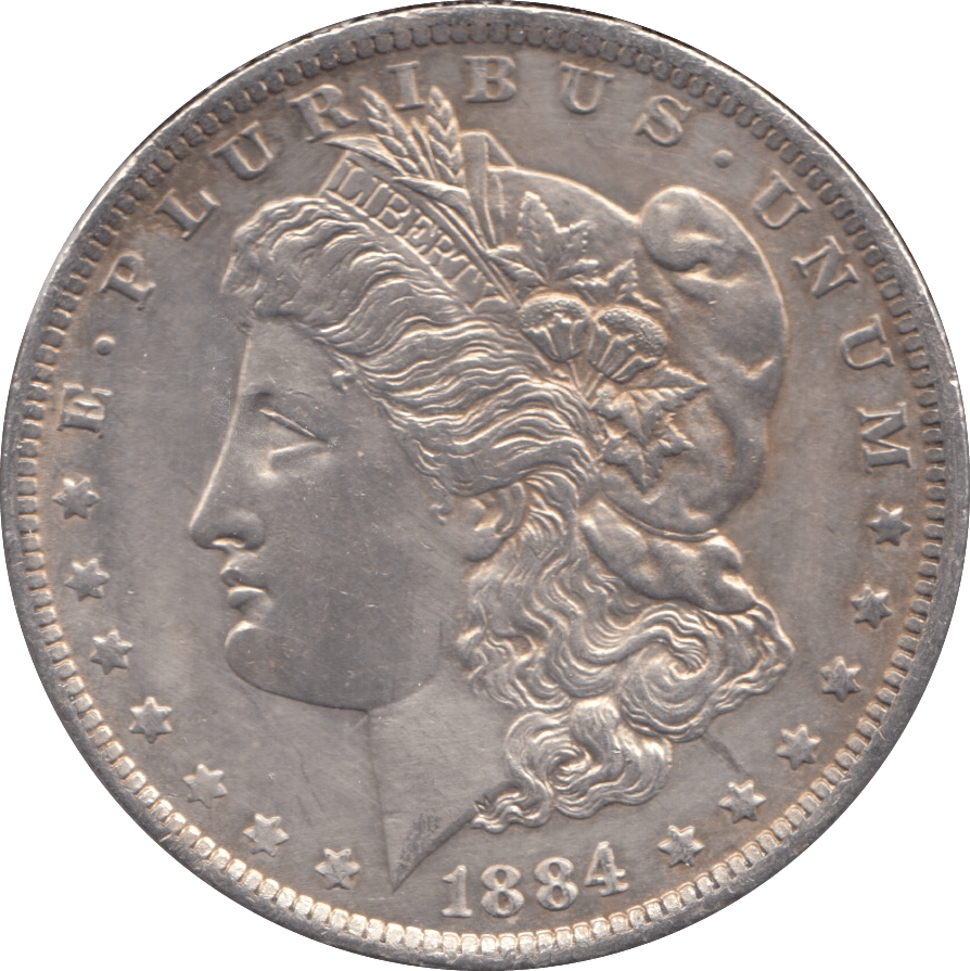 1884 USA SILVER MORGAN DOLLAR NEW ORLEANS MINT - WORLD COINS - Cambridgeshire Coins