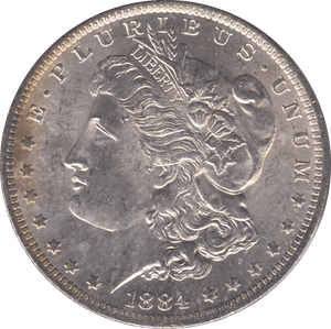 1884 USA SILVER MORGAN DOLLAR NEW ORLEANS MINT - WORLD COINS - Cambridgeshire Coins