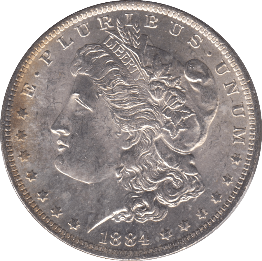 1884 USA SILVER MORGAN DOLLAR NEW ORLEANS MINT - WORLD COINS - Cambridgeshire Coins