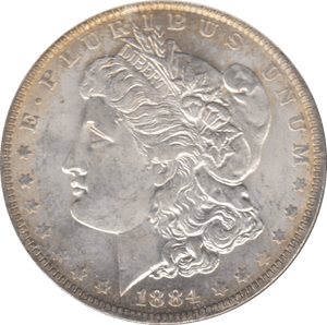 1884 USA SILVER MORGAN DOLLAR NEW ORLEANS MINT - WORLD COINS - Cambridgeshire Coins