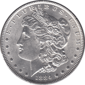 1884 USA SILVER MORGAN DOLLAR PHILADELPHIA MINT - SILVER WORLD COINS - Cambridgeshire Coins