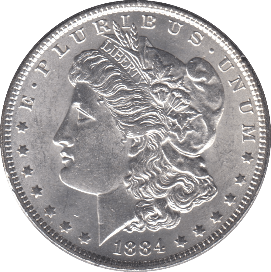 1884 USA SILVER MORGAN DOLLAR PHILADELPHIA MINT - SILVER WORLD COINS - Cambridgeshire Coins