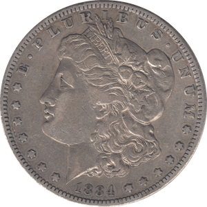 1884 USA SILVER MORGAN DOLLAR SAN FRANCISCO MINT - SILVER WORLD COINS - Cambridgeshire Coins