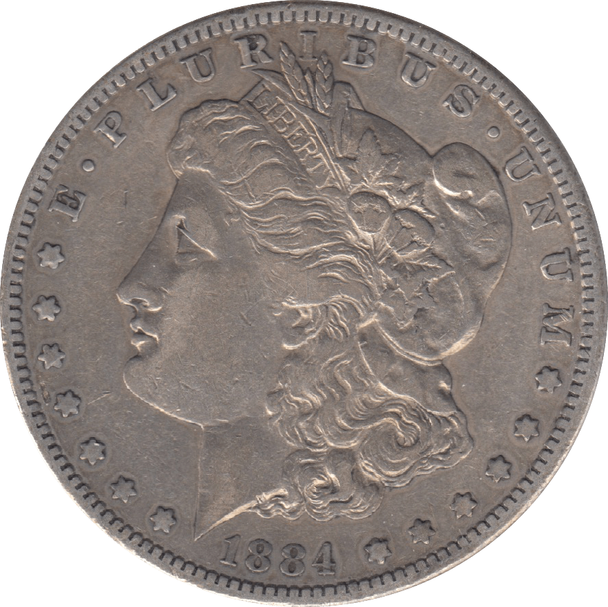 1884 USA SILVER MORGAN DOLLAR SAN FRANCISCO MINT - SILVER WORLD COINS - Cambridgeshire Coins