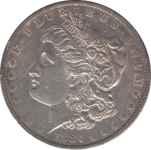 1884 USA SILVER MORGAN DOLLAR - SILVER WORLD COINS - Cambridgeshire Coins