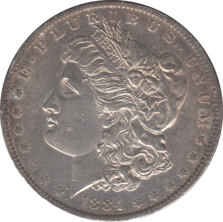 1884 USA SILVER MORGAN DOLLAR - SILVER WORLD COINS - Cambridgeshire Coins