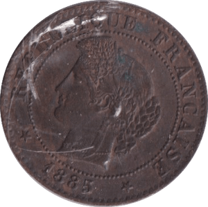 1885 1 CENTIME FRANCE - WORLD COINS - Cambridgeshire Coins