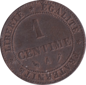 1885 1 CENTIME FRANCE - WORLD COINS - Cambridgeshire Coins