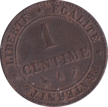 1885 1 CENTIME FRANCE - WORLD COINS - Cambridgeshire Coins
