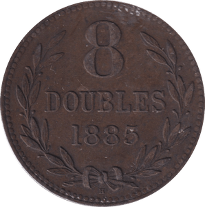 1885 8 DOUBLES GUERNSEY - WORLD COINS - Cambridgeshire Coins