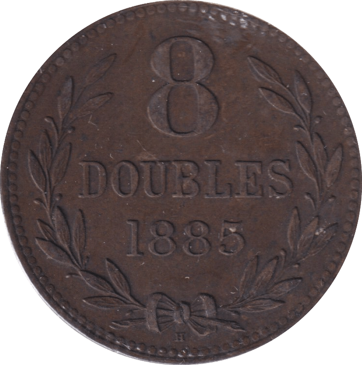 1885 8 DOUBLES GUERNSEY - WORLD COINS - Cambridgeshire Coins