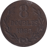 1885 8 DOUBLES GUERNSEY - WORLD COINS - Cambridgeshire Coins