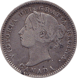 1885 CANADA SILVER 10 CENTS SCARCE DATE - SILVER WORLD COINS - Cambridgeshire Coins