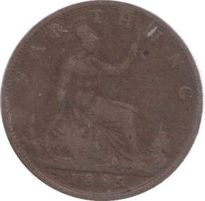 1885 FARTHING ( FINE ) - Farthing - Cambridgeshire Coins