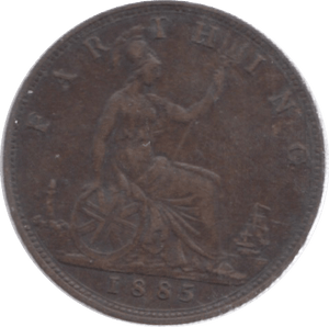 1885 FARTHING ( GVF ) 18 - Farthing - Cambridgeshire Coins