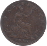 1885 FARTHING ( GVF ) 18 - Farthing - Cambridgeshire Coins