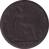 1885 FARTHING ( GVF ) - Farthing - Cambridgeshire Coins