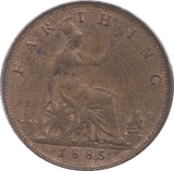 1885 FARTHING ( UNC ) - Farthing - Cambridgeshire Coins
