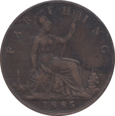 1885 FARTHING ( VF ) 1 - Farthing - Cambridgeshire Coins