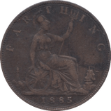 1885 FARTHING ( VF ) 1 - Farthing - Cambridgeshire Coins