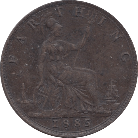 1885 FARTHING ( VF ) - Farthing - Cambridgeshire Coins
