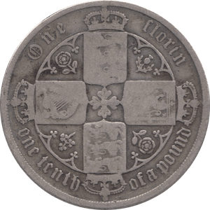 1885 FLORIN ( FINE ) 2 - Florin - Cambridgeshire Coins