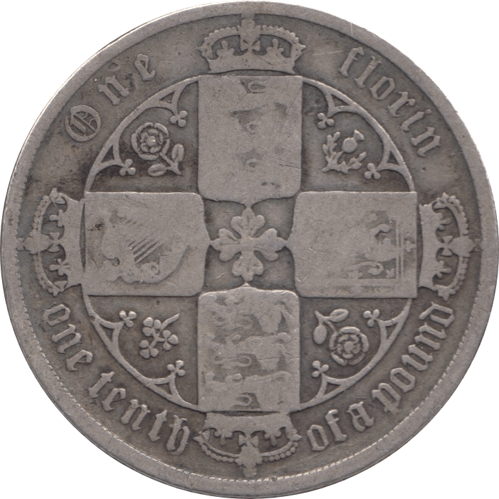 1885 FLORIN ( FINE ) 2 - Florin - Cambridgeshire Coins