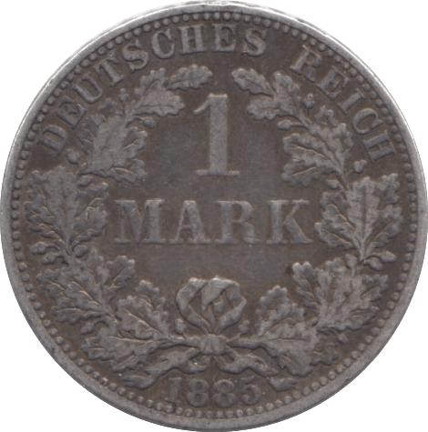 1885 GERMANY SILVER 1 MARK - SILVER WORLD COINS - Cambridgeshire Coins