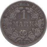 1885 GERMANY SILVER 1 MARK - SILVER WORLD COINS - Cambridgeshire Coins