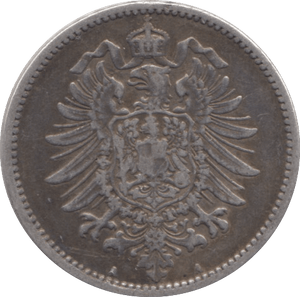 1885 GERMANY SILVER 1 MARK - SILVER WORLD COINS - Cambridgeshire Coins