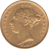 1885 GOLD HALF SOVEREIGN ( GVF ) - Half Sovereign - Cambridgeshire Coins