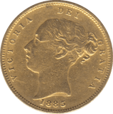 1885 GOLD HALF SOVEREIGN ( GVF ) - Half Sovereign - Cambridgeshire Coins