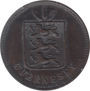 1885 GUERNSEY 4 DOUBLES - WORLD COINS - Cambridgeshire Coins