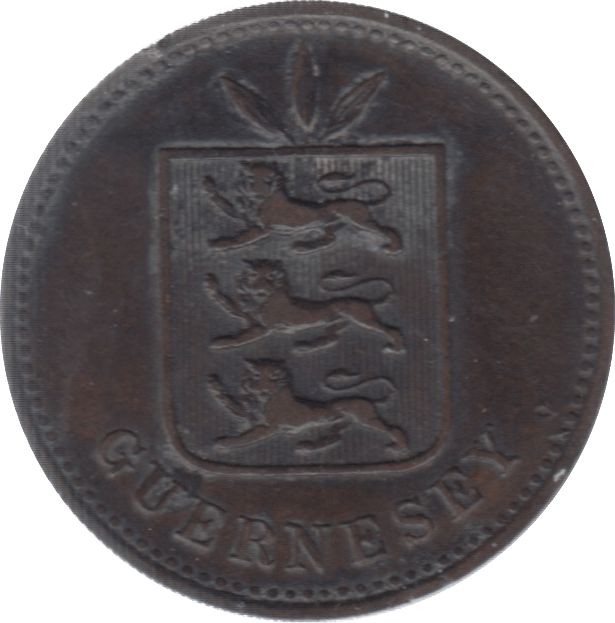 1885 GUERNSEY 4 DOUBLES - WORLD COINS - Cambridgeshire Coins