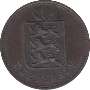 1885 GUERNSEY 4 DOUBLES - WORLD COINS - Cambridgeshire Coins