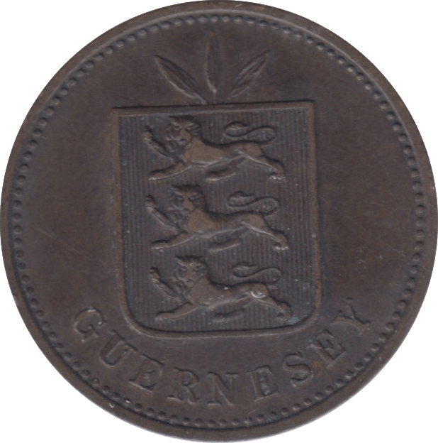 1885 GUERNSEY 4 DOUBLES - WORLD COINS - Cambridgeshire Coins