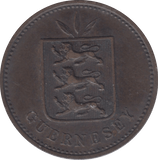 1885 GUERNSEY 4 DOUBLES - WORLD COINS - Cambridgeshire Coins