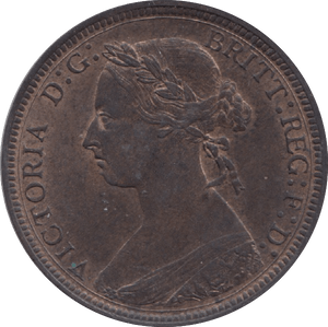 1885 HALFPENNY ( AUNC ) 16 - Halfpenny - Cambridgeshire Coins