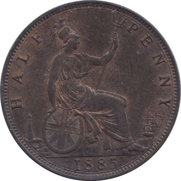 1885 HALFPENNY ( AUNC ) 16 - Halfpenny - Cambridgeshire Coins