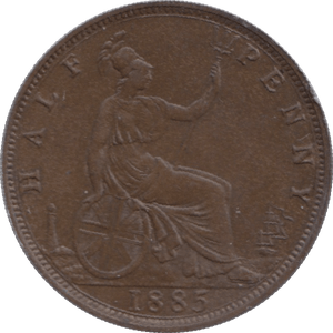 1885 HALFPENNY ( AUNC ) 2 - Halfpenny - Cambridgeshire Coins