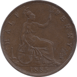 1885 HALFPENNY ( AUNC ) 2 - Halfpenny - Cambridgeshire Coins
