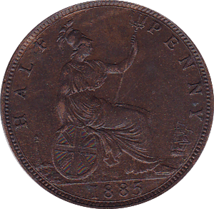 1885 HALFPENNY ( AUNC ) - Halfpenny - Cambridgeshire Coins