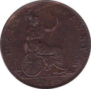 1885 HALFPENNY ( AUNC ) - Halfpenny - Cambridgeshire Coins